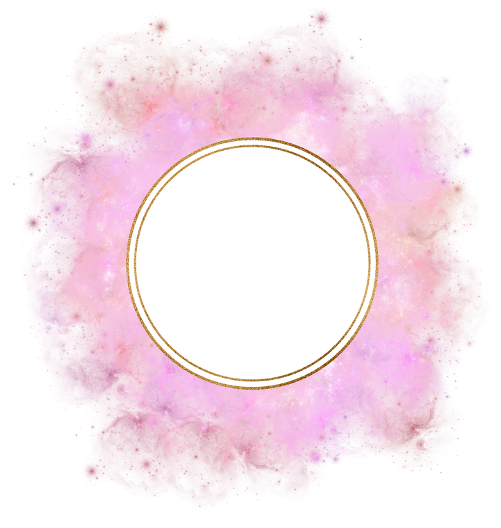 Pink Round Galaxy Frame